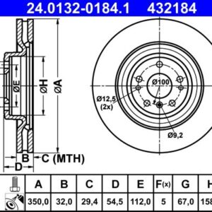 DISCOS TRAVAO FTE W166