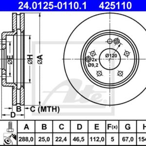 DISCO TRAVAO FTE W203/210