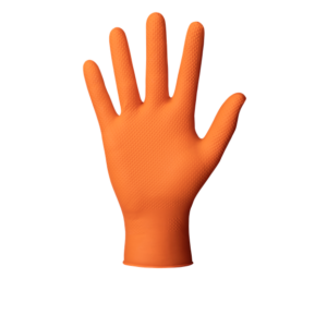 CAIXA LUVAS LARANJA M (50 UNI)