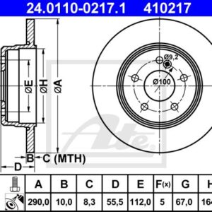 DISCO TRAVAO TR W203/W210
