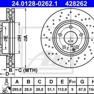 DISCOS TRAVAO FTE W177