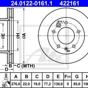 DISCOS TRAVAO FTE W903