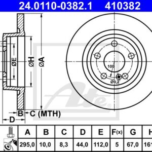 DISCOS TRAVAO TR W176