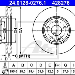 DISCOS TRAVAO FTE W246/W176