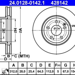 DISCOS TRAVAO FTE W219