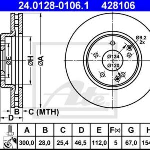 DISCOS TRAVAO FTE W208