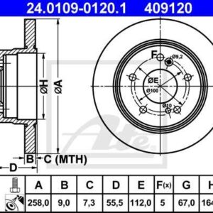 DISCOS TRAVAO TR W202