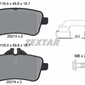 PASTILHAS TRAVAO TRASEIRA W166/W292