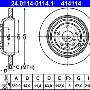 DISCOS TRAVAO TR W164