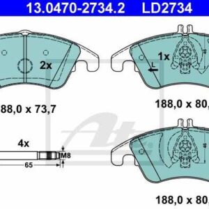PASTILHAS TRAVAO FTE W204/212 AMG