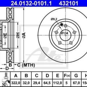 DISCOS TRAVAO FTE W204/W212