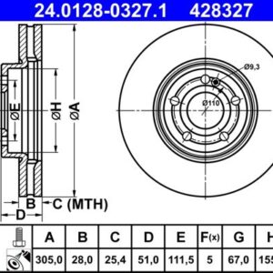 DISCO TRAVAO FTE W177/W247
