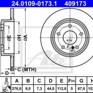 DISCOS TRAVAO TR W176