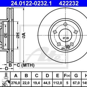 DISCOS TRAVÃO W169/ 245