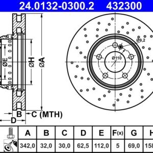 DISCO TRAVAO FTE W205