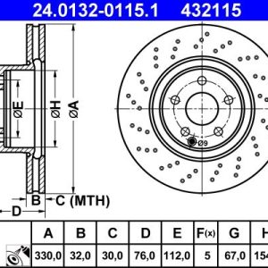 DISCO TRAVAO FTE W220